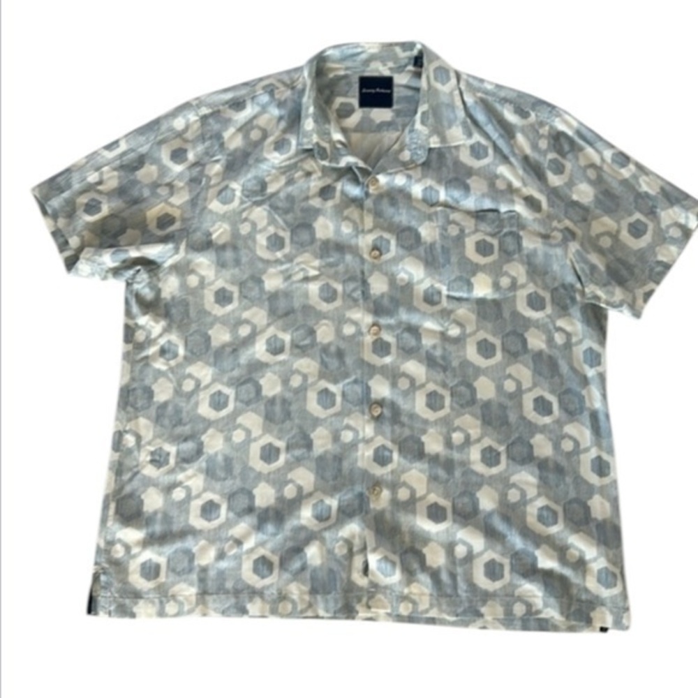Tommy Bahama men's 100% silk button front shirt size XXL